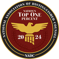 National Association of Distinguished Counsel | Nation's Top One Percent 2024 | NADC